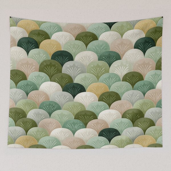 Item preview, Soft Romantic Muted Green Sage Ivory Seamless Pattern designed and sold by GrinGalore.