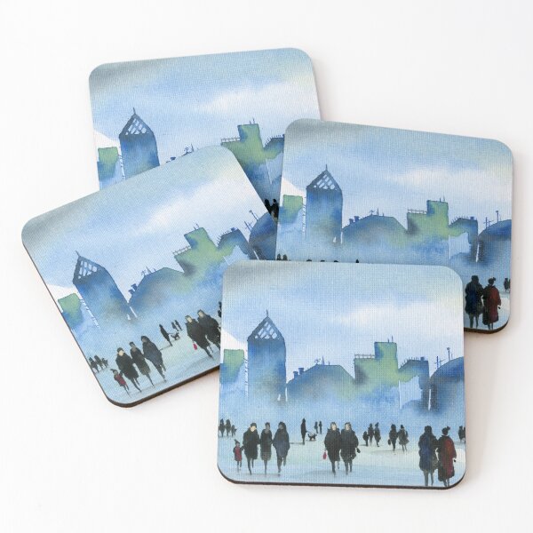 Item preview, London Rain Atmospheric Watercolour Cityscape designed and sold by Cass Harker Studio.