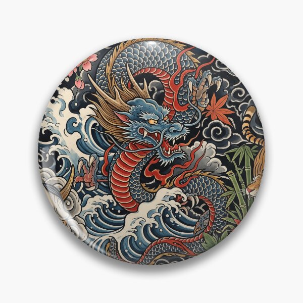 Item preview, Japanese tattoo design -dragon,tiger,hannya mask- designed and sold by LOVEARTDESIGN.