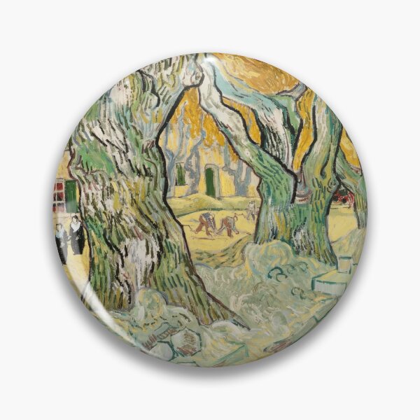 Item preview, The Road Menders by Vincent van Gogh: Post Impressionist Autumn Tree Poster designed and sold by artofuniverse.