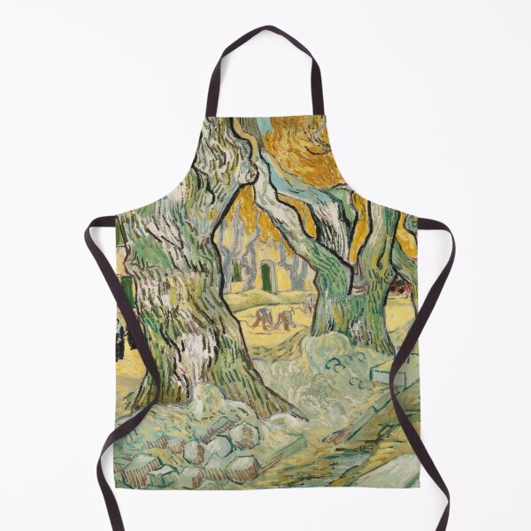 Item preview, The Road Menders by Vincent van Gogh: Post Impressionist Autumn Tree Poster designed and sold by artofuniverse.