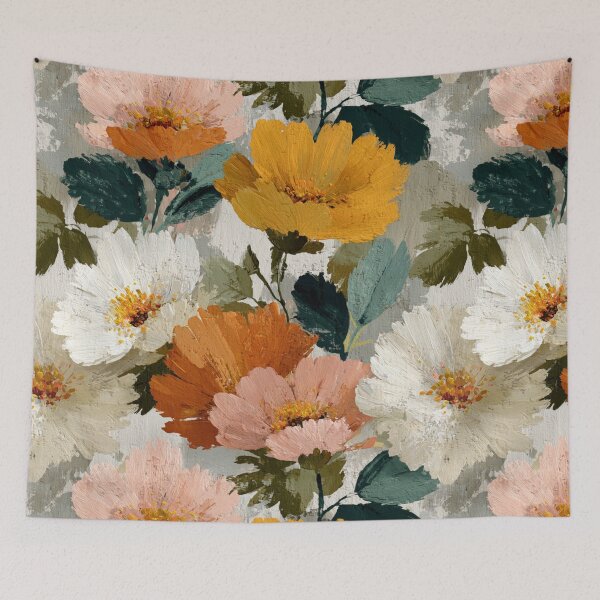 Item preview, Soft Romantic Abstract Floral Brush Painting Seamless Pattern designed and sold by GrinGalore.