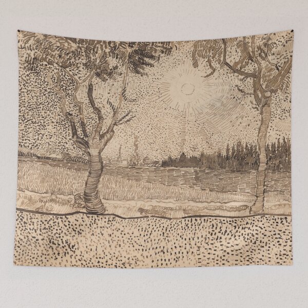 Item preview, The Road to Tarascon by Vincent van Gogh: Sepia Post Impressionist Poster designed and sold by artofuniverse.
