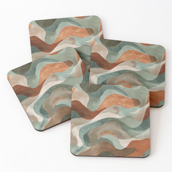 Item preview, Modern Abstract Asymmetrical Shapes Earthy Beige Seamless Pattern designed and sold by GrinGalore.