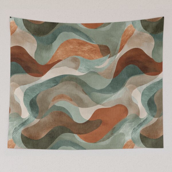 Item preview, Modern Abstract Asymmetrical Shapes Earthy Beige Seamless Pattern designed and sold by GrinGalore.