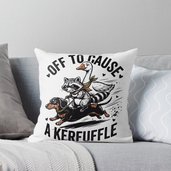 Item preview, Funny Animal Meme Design Let's Make a Ruckus Sausage Raccoon Goose Chaos, quirky humor lover Gift, silly internet vibe Graphic Tee designed and sold by AsturShop.