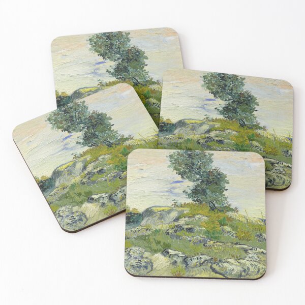 Item preview, The Rocks by Vincent van Gogh: Post Impressionist Landscape Fine Art Print designed and sold by artofuniverse.