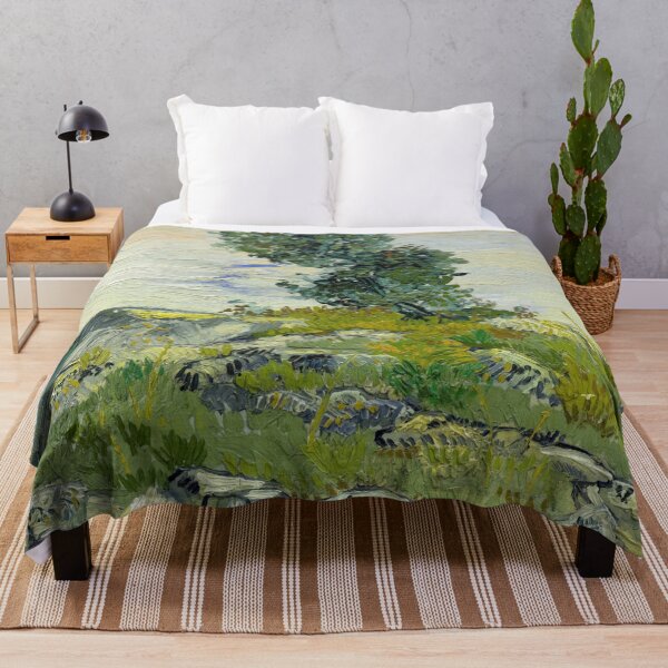 Item preview, The Rocks by Vincent van Gogh: Post Impressionist Landscape Fine Art Print designed and sold by artofuniverse.