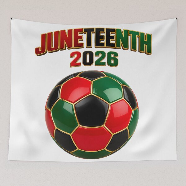 Item preview, Juneteenth 2026 Soccer Ball Design Freedom Day Red Black Green Football designed and sold by ArtSpark Studio.