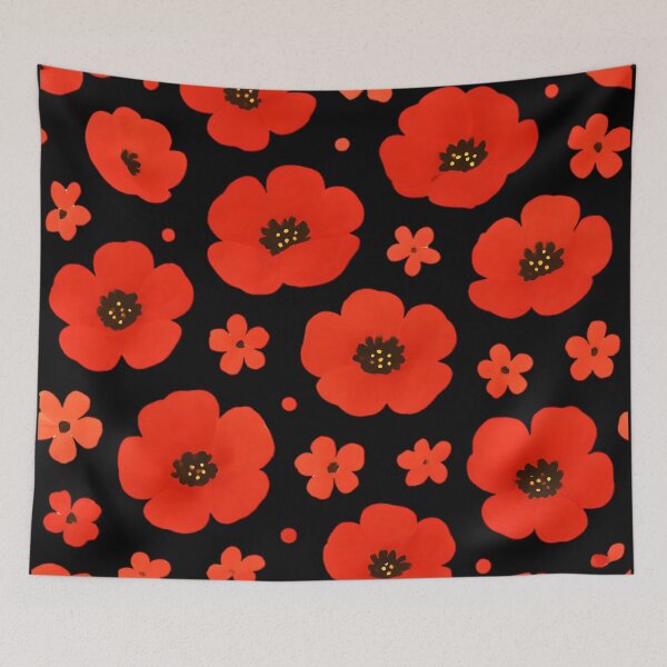 Item preview, Little red poppies designed and sold by uunaa.