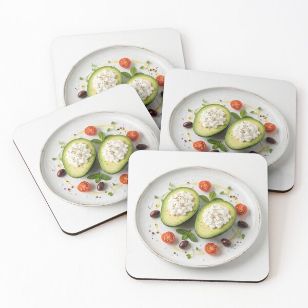 Item preview, Fresh avocado halves stuffed with creamy white cottage cheese designed and sold by pixelbloom17.