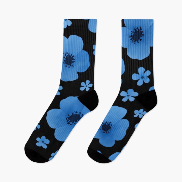 Item preview, Little blue poppies pattern designed and sold by uunaa.