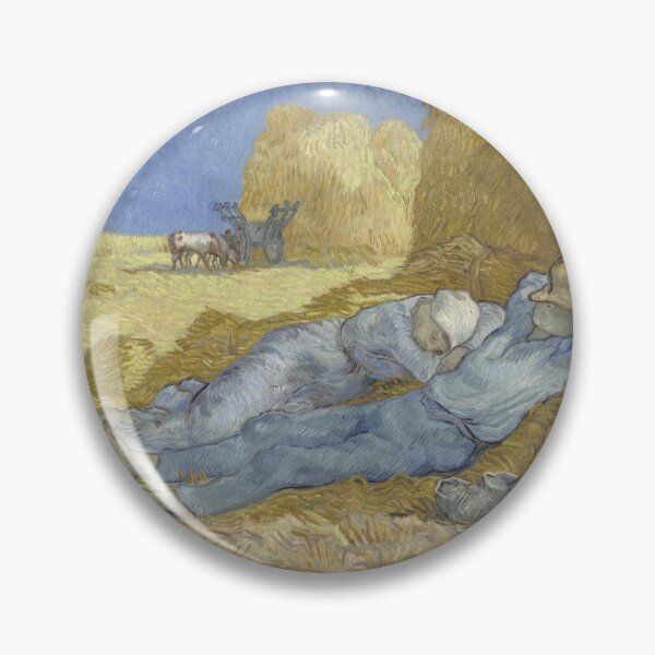 Item preview, The Siesta by Vincent van Gogh: Post Impressionist Countryside Fine Art Print designed and sold by artofuniverse.