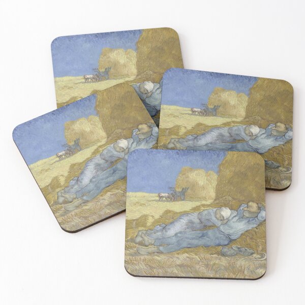 Item preview, The Siesta by Vincent van Gogh: Post Impressionist Countryside Fine Art Print designed and sold by artofuniverse.