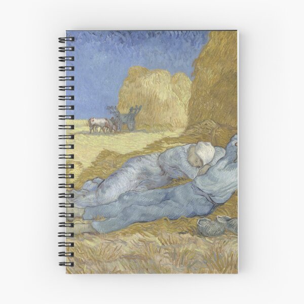Item preview, The Siesta by Vincent van Gogh: Post Impressionist Countryside Fine Art Print designed and sold by artofuniverse.