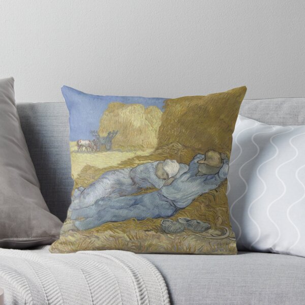 Item preview, The Siesta by Vincent van Gogh: Post Impressionist Countryside Fine Art Print designed and sold by artofuniverse.