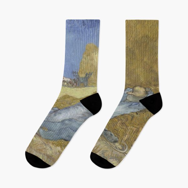Item preview, The Siesta by Vincent van Gogh: Post Impressionist Countryside Fine Art Print designed and sold by artofuniverse.