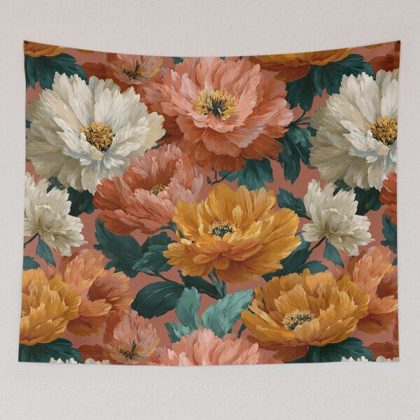 Item preview, Soft Romantic Floral Bright Peonies Painting Seamless Pattern designed and sold by GrinGalore.