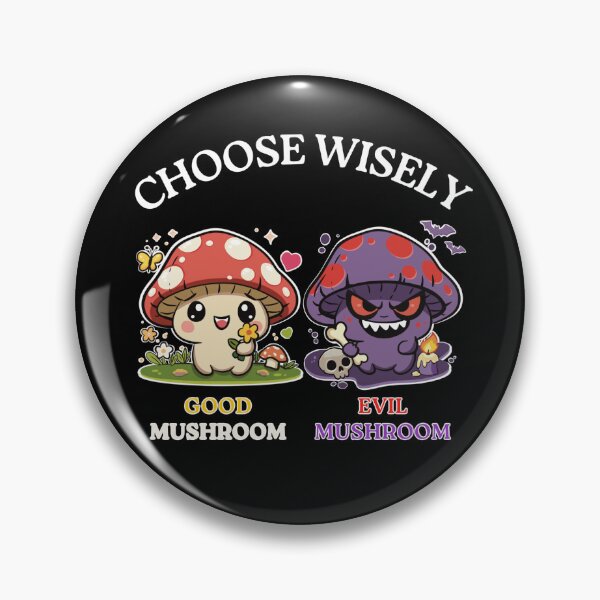 Item preview, Kawaii Mushroom Good vs Evil – Cute & Dark Funny Cartoon Design designed and sold by Martapp.