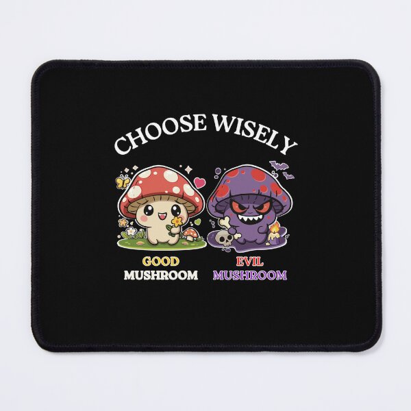 Item preview, Kawaii Mushroom Good vs Evil – Cute & Dark Funny Cartoon Design designed and sold by Martapp.