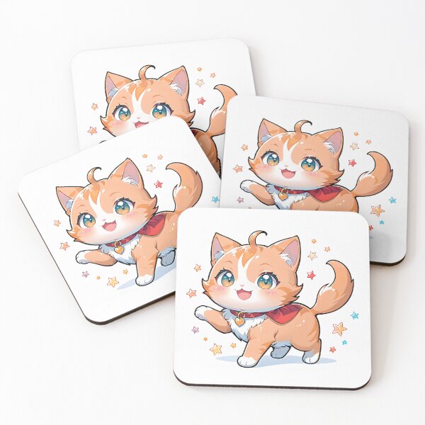 Item preview, Happy Little Kitten Playing with Magical Stars. designed and sold by MissYouONLY.