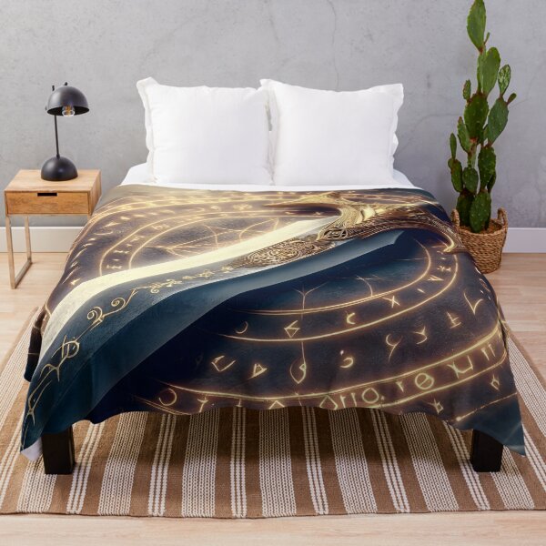 Item preview, Ornate Sword With Glowing Runic Stone Digital Art designed and sold by PandaTShirtShop.
