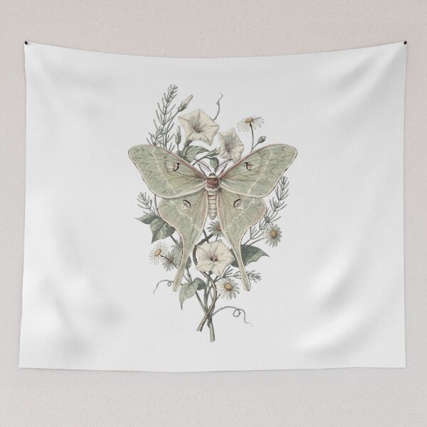 Item preview, Luna Moth Botanical T-Shirt | Actias Luna Vintage Illustration | Mystical Nature Witchy Gift designed and sold by Panom Suavichien.