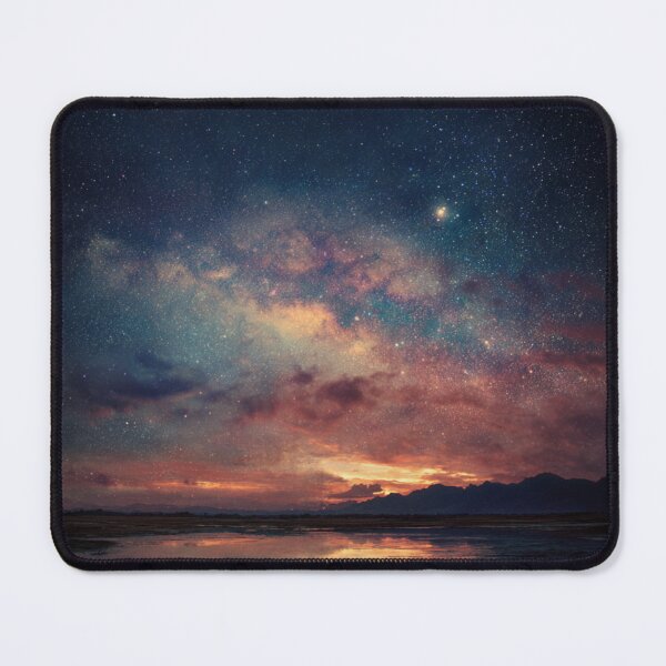 Item preview, Midnight Starry Sky Milky Way Sunset Pond designed and sold by GrinGalore.