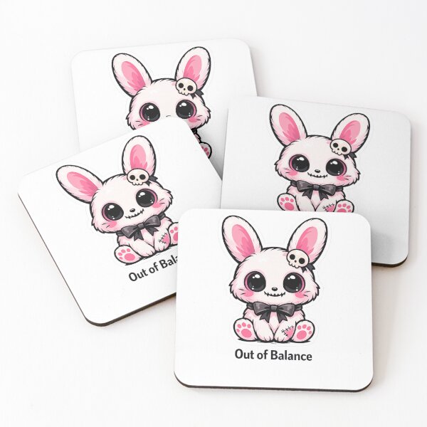 Item preview,  Creepy Cute Bunny – Kawaii Horror Aesthetic Rabbit Sticker designed and sold by CosmicSplendor.