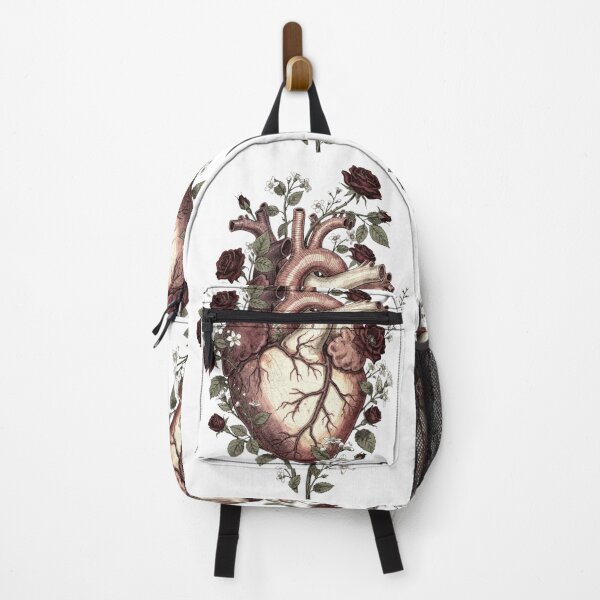 Item preview, Anatomical Heart Botanical T-Shirt | Floral Heart Vintage Illustration | Nurse Doctor Dark Romance Gift designed and sold by Panom Suavichien.