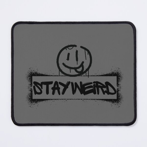 Item preview, Edgy Spray Paint Face Stay Weird Quote designed and sold by Mirsh-design.