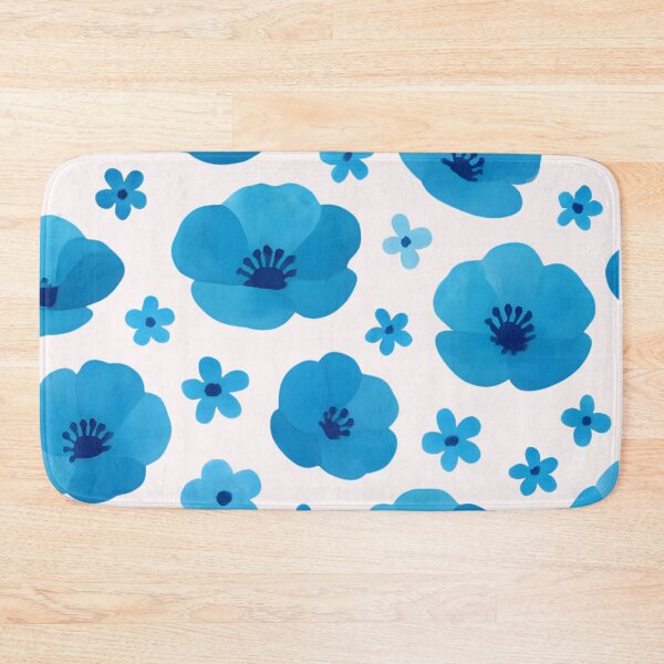 Item preview, Little blue poppies pattern designed and sold by uunaa.