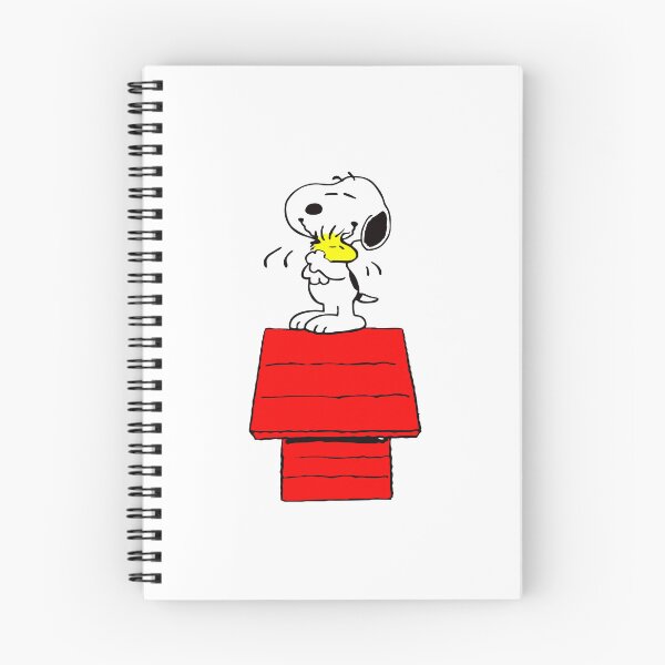 Item preview, Snoopy and Woodstock Best Friends Hug on Red Doghouse designed and sold by damejukio.