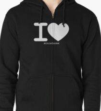 I <3 Miniatures Zipped Hoodie