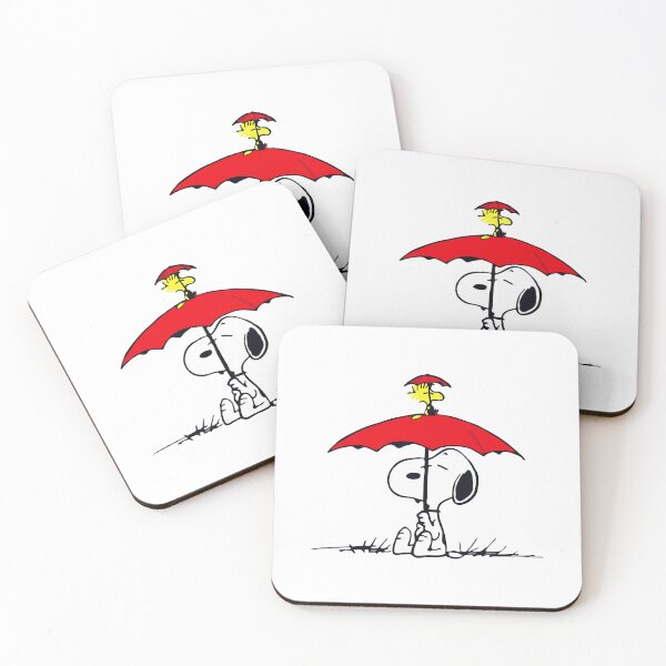 Item preview, Snoopy and Woodstock Under Red Umbrella Rain Protection designed and sold by damejukio.