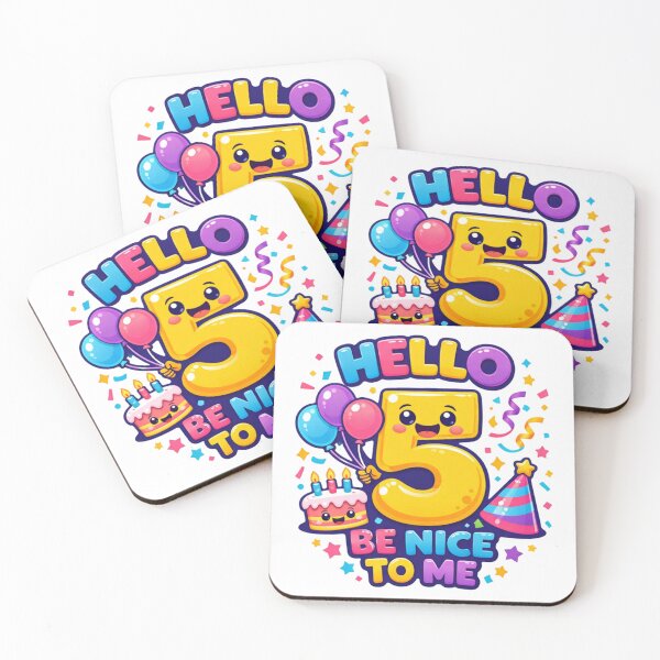 Item preview, Hello 5 Be Nice to Me – Cute Funny 5th Birthday Kids Design designed and sold by rushaib.