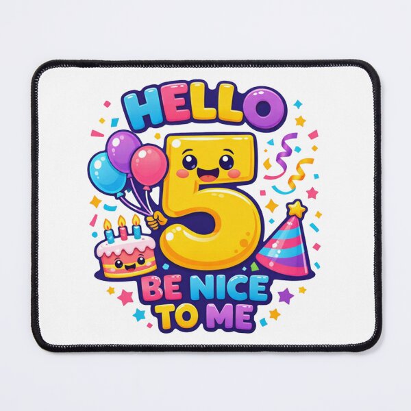 Item preview, Hello 5 Be Nice to Me – Cute Funny 5th Birthday Kids Design designed and sold by rushaib.