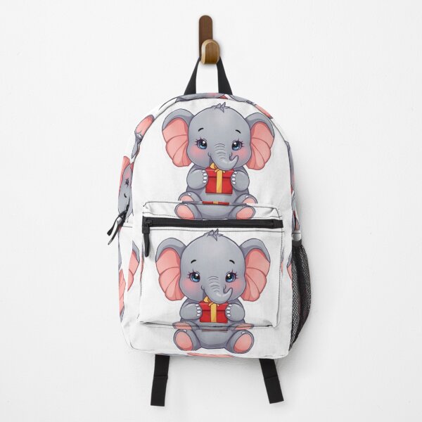 Item preview, Cute Baby Elephant Holding Gift Box – Kawaii Birthday & Celebration Sticker designed and sold by DigitfanStudio.