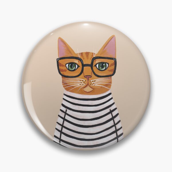 Artikelvorschau, Ingwer-Hipster-Katze entworfen und verkauft von KilkennyCat Art.