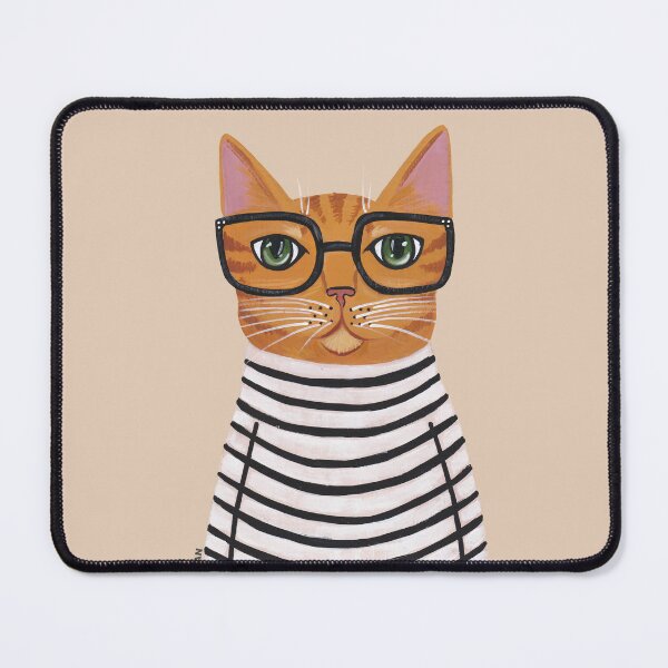 Item preview, Ginger Hipster Cat designed and sold by KilkennyCat Art.