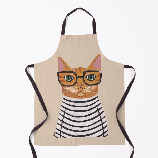 Artikelvorschau, Ingwer-Hipster-Katze entworfen und verkauft von KilkennyCat Art.