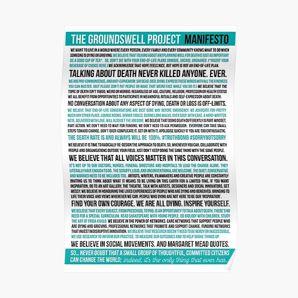 The GroundSwell Project Manifesto Poster