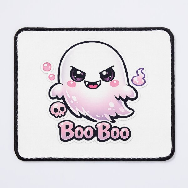 Item preview, Kawaii Ghost – Cute Spooky Boo Character Aesthetic Sticker designed and sold by CosmicSplendor.