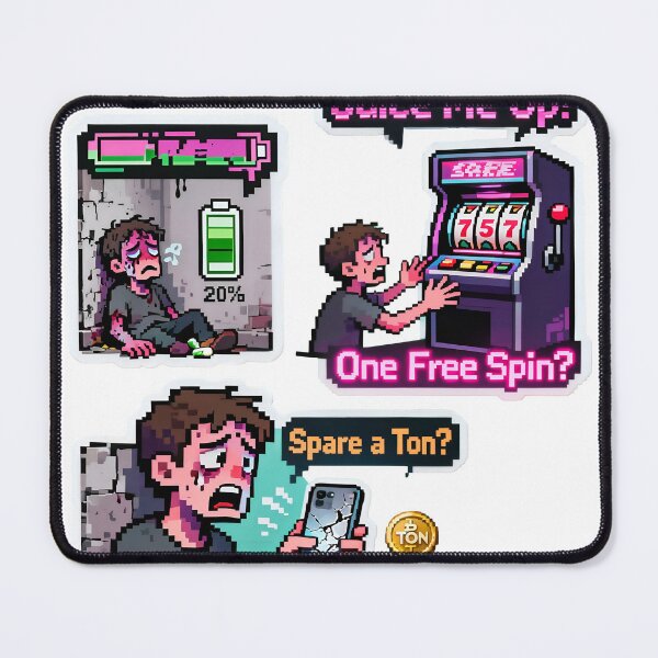 Item preview, A pixel art illustration of a man struggling with addiction on transparent background designed and sold by Creative88Art.