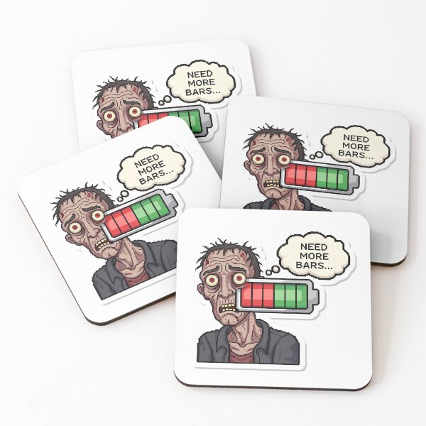 Item preview, A zombie cartoon character with a low battery level on transparent background designed and sold by Creative88Art.
