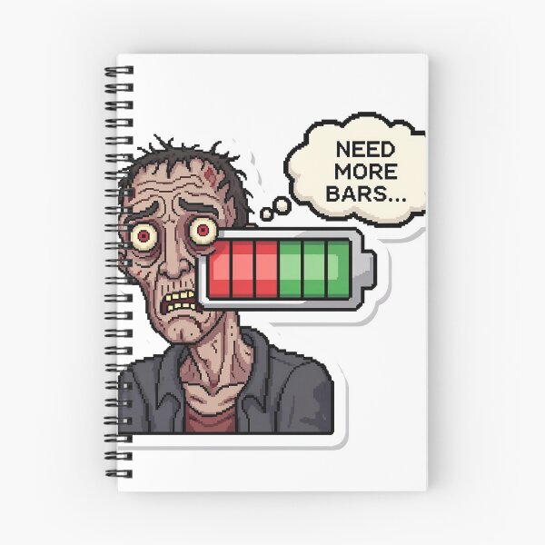 Item preview, A zombie cartoon character with a low battery level on transparent background designed and sold by Creative88Art.