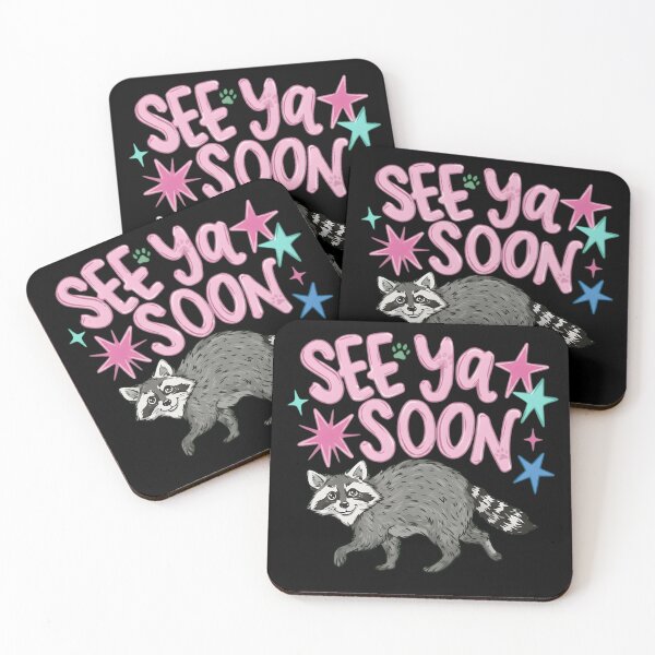 Item preview, Cute Raccoon See Ya Soon - Kawaii Trash Panda Illustration designed and sold by haitrieuic96.