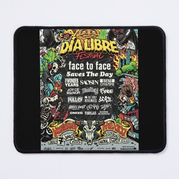 Item preview, Día Libre Festival 2025 – Monterrey Punk Emo Rock designed and sold by rockfanatic.