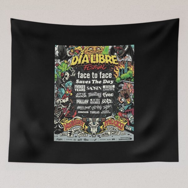 Item preview, Día Libre Festival 2025 – Monterrey Punk Emo Rock designed and sold by rockfanatic.