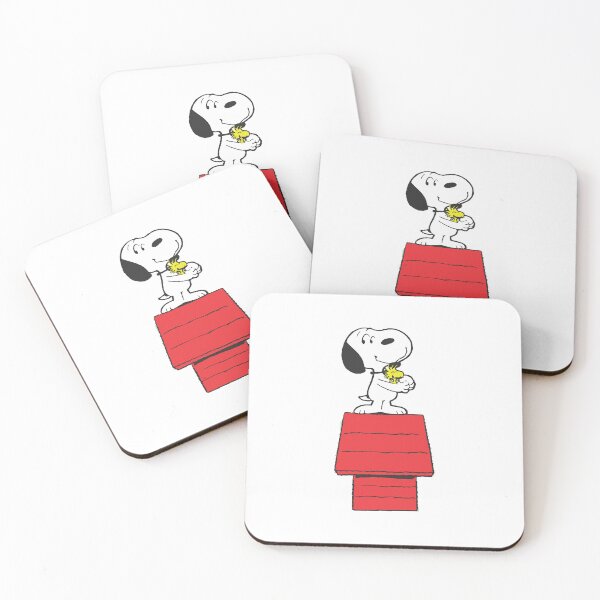 Item preview, Snoopy and Woodstock Red Doghouse Hug designed and sold by damejukio.